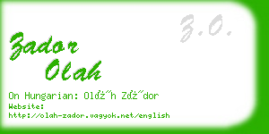 zador olah business card